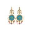 Capraia wide sleeper earrings - turquoise