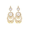 Capraia wide sleeper earrings - white