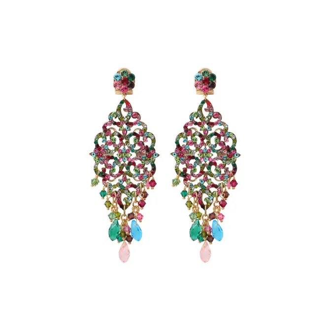 Chiara flower stud earrings - multicoloured
