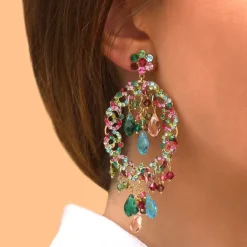Chiara graphic stud earrings - multicoloured