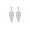 Chiara long stud earrings for pierced ears - violet