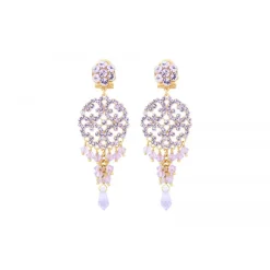 Chiara pierced stud earrings - violet