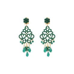 Chiara pierced stud earrings - green