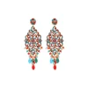 Chiara pierced stud earrings - red and blue