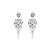 Chiara round stud earrings - silver