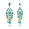 Chiara waterfall stud earrings - turquoise