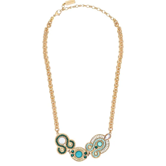 Circus Adjustable Short Chain Necklace - Blue