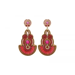 Circus clip-on earrings - fuchsia pink