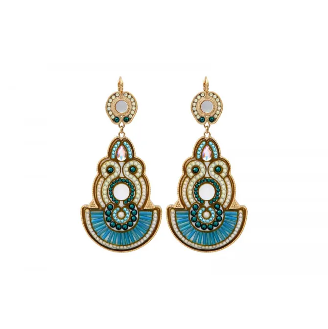 Circus large sleeper earrings - blue