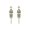 Circus long pierced stud earrings - blue