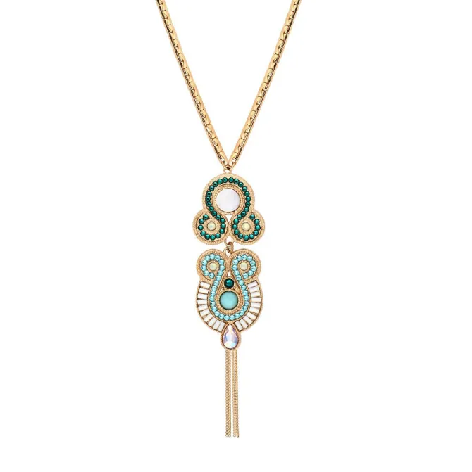 Circus pendant necklace - blue
