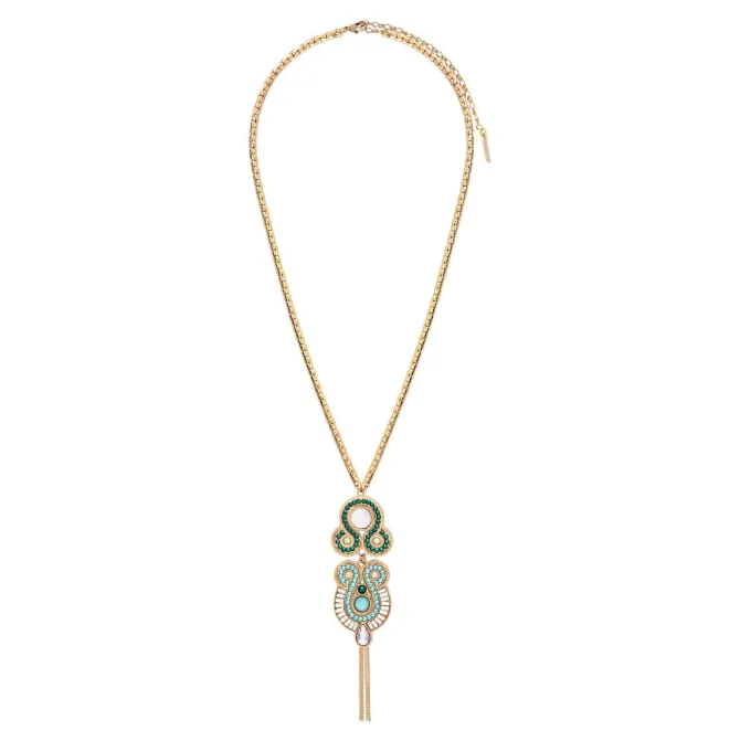 Circus pendant necklace - blue