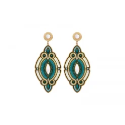 Circus pierced stud earrings - blue