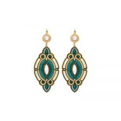 Circus sleeper drop earrings - blue