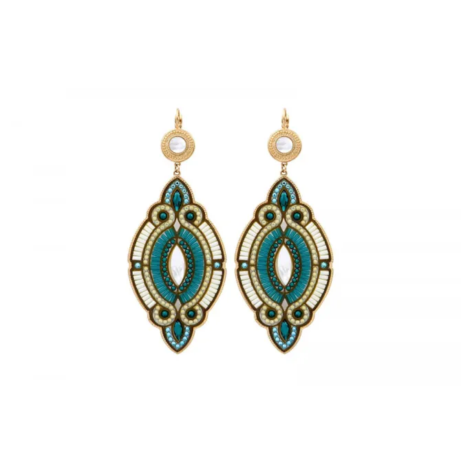 Circus sleeper drop earrings - blue