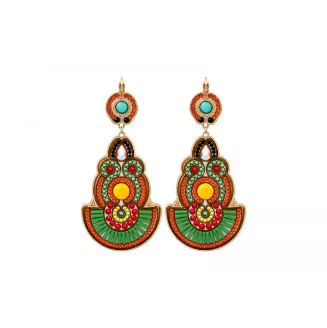Circus sleeper earrings - green
