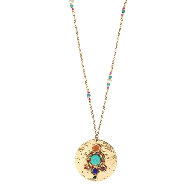 Claudia Adjustable Pendant Necklace - Multicolored
