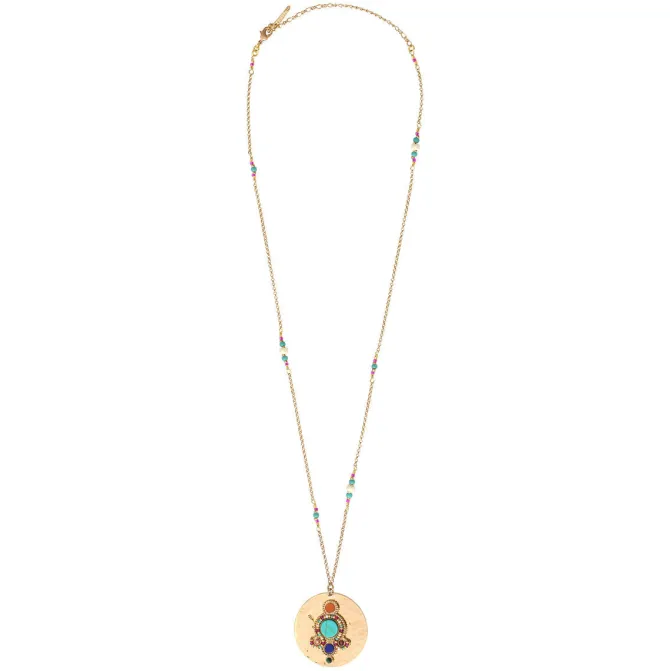 Claudia Adjustable Pendant Necklace - Multicolored