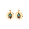 Claudia modern sleeper earrings - multicoloured
