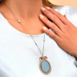 Claudia pendant necklace - green
