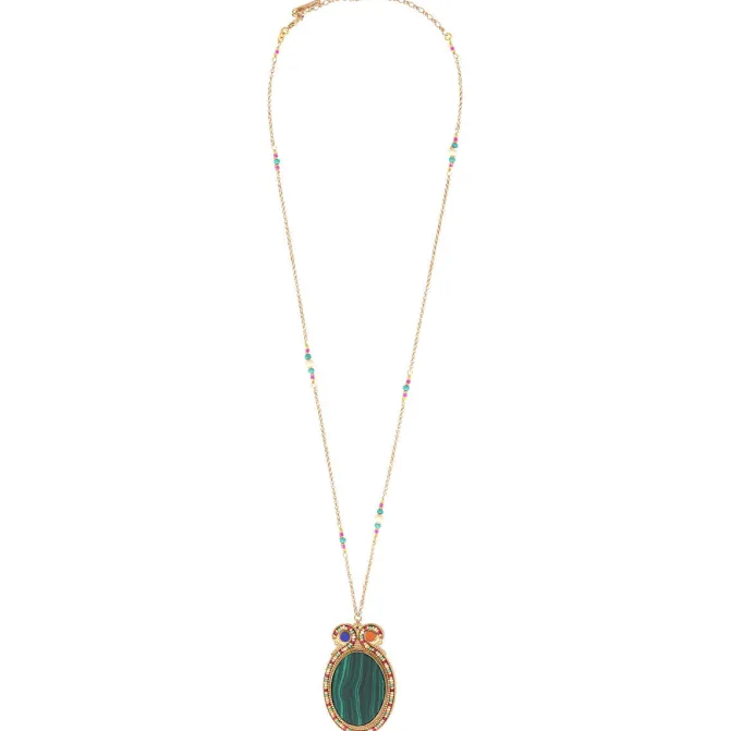 Claudia pendant necklace - green