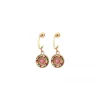 Claudia pierced stud earrings - pink mother-of-pearl