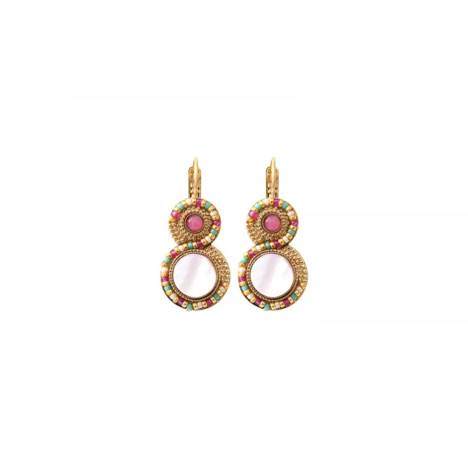 Claudia sleeper earrings - white