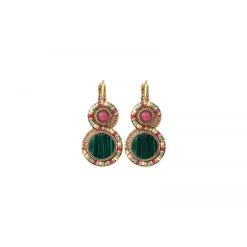Claudia sleeper earrings - green
