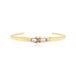 Dakota adjustable bangle bracelet - pearl