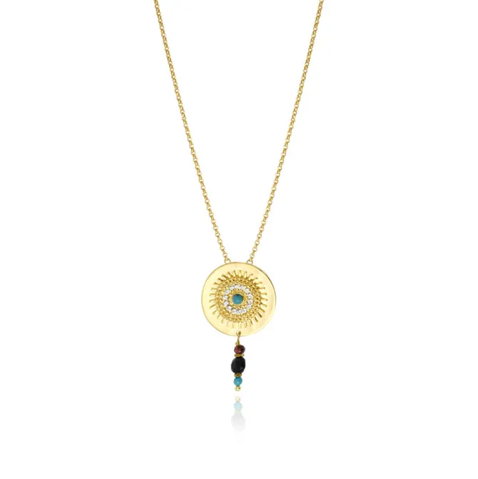 Dakota Adjustable Delicate Pendant Necklace - Multicolored