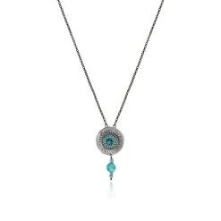 Dakota Adjustable Pendant Necklace - Turquoise
