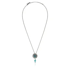 Dakota Adjustable Pendant Necklace - Turquoise