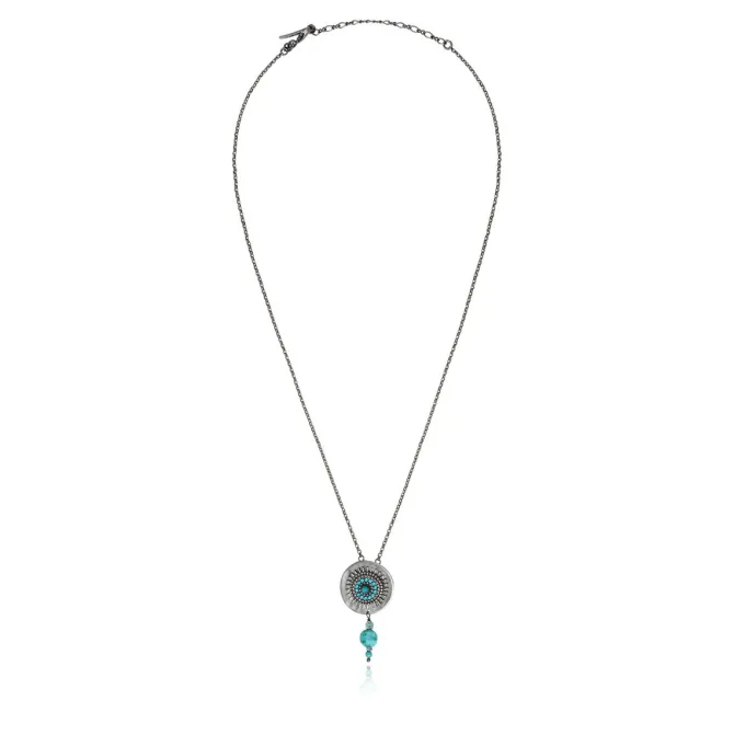 Dakota Adjustable Pendant Necklace - Turquoise