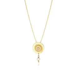 Dakota Adjustable Pendant Necklace - Pearl