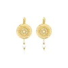 Dakota fine sleeper earrings - pearl