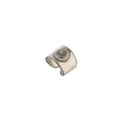 Farah Adjustable Wide Ring - Silver