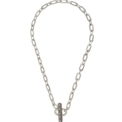 Farah chain choker necklace - silver
