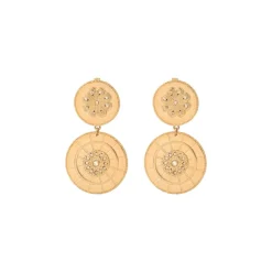 Farah clip-on drop earrings - gold