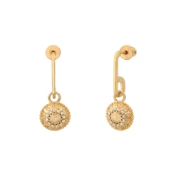 Farah fine stud earrings for pierced ears - gold