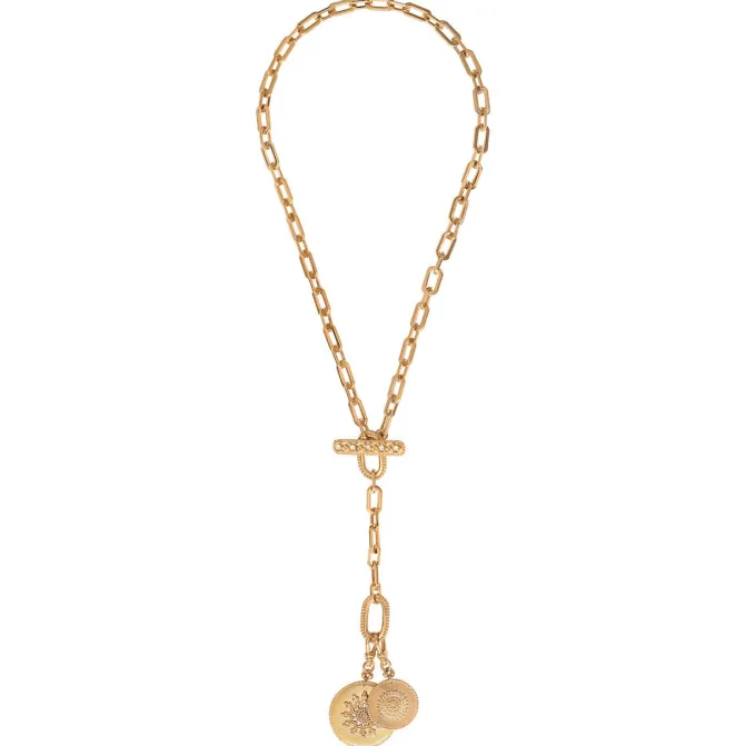 Farah pendant chain necklace - gold