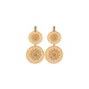 Farah round sleeper earrings - gold