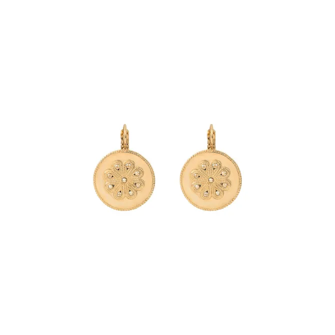 Farah thin sleeper earrings - gold
