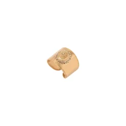 Farah wide adjustable ring - gold