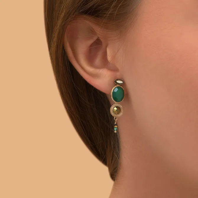Fujita clip-on earrings - green