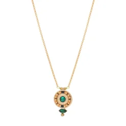 Fujita delicate pendant necklace - green