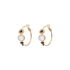 Fujita hoop earrings - white