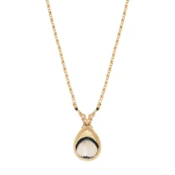 Fujita pendant chain necklace - white
