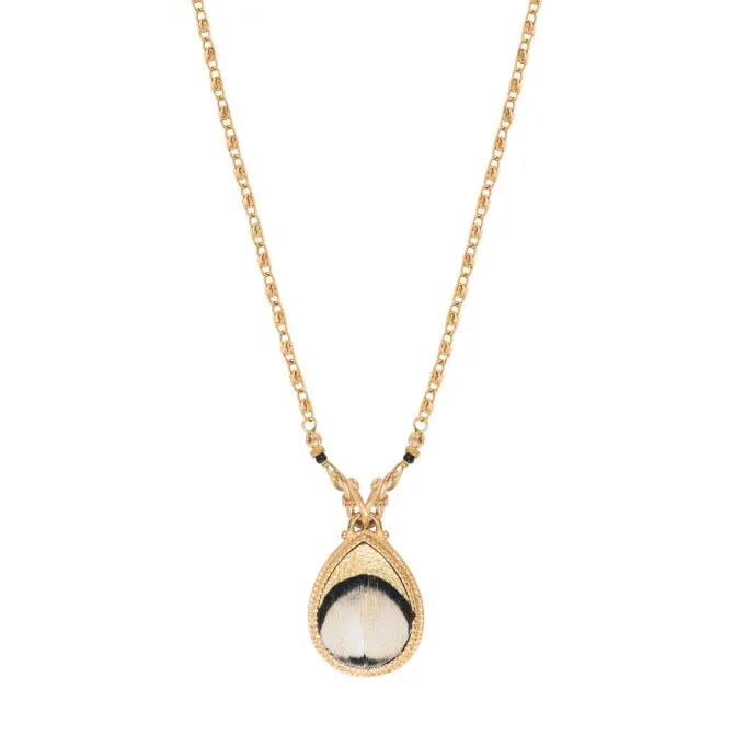 Fujita pendant chain necklace - white