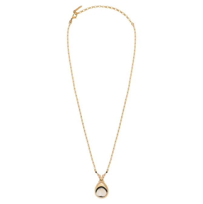 Fujita pendant chain necklace - white