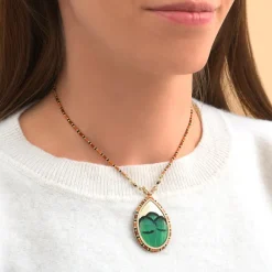 Fujita pendant necklace - green